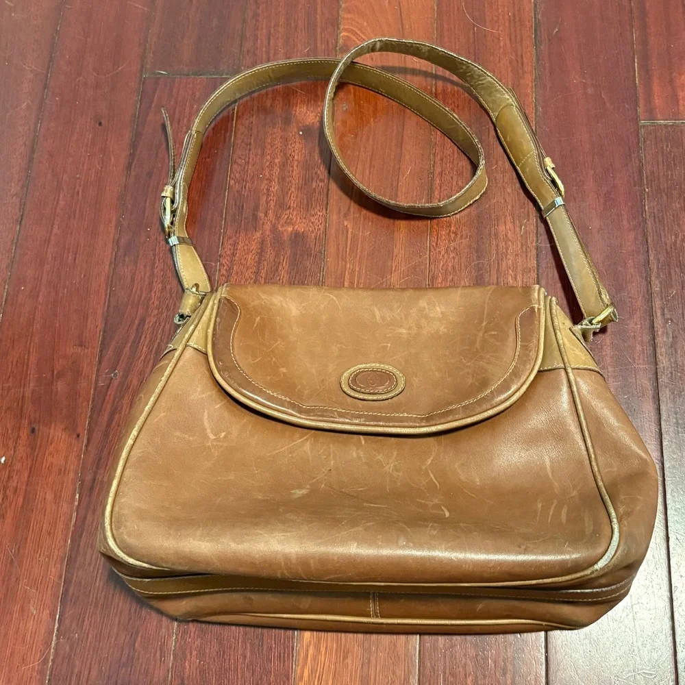 Vintage Gucci Brown Leather Shoulder Bag - Picture 1 of 16